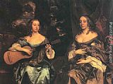 Sir Peter Lely Canvas Paintings - Two Ladies of the Lake Family